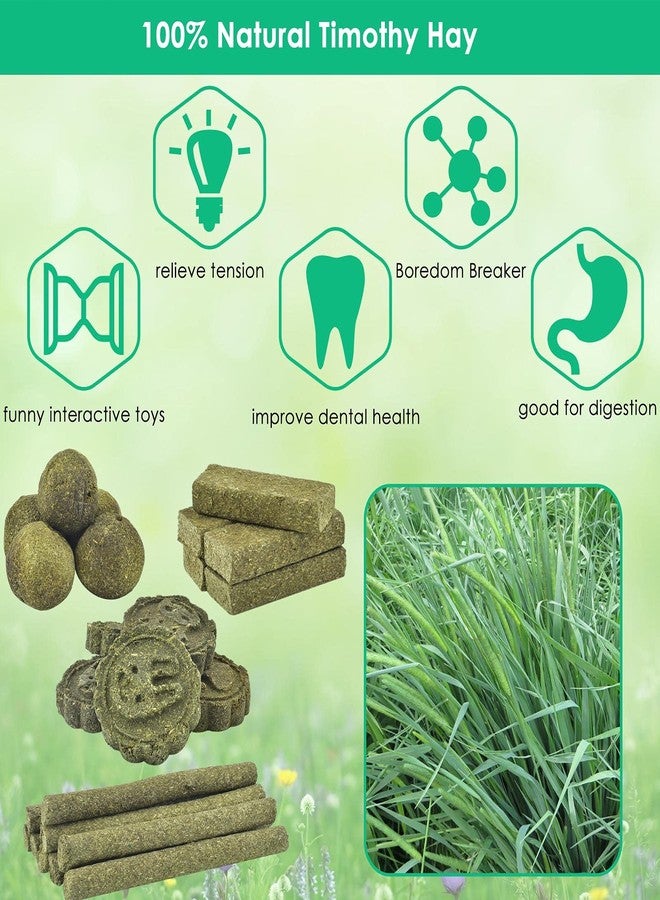 ERKOON 25Pcs Bunny Chew Toys, 100% Natural Timothy Hay Biscuit&Treats Sticks, Chew Toy for Teeth for Rabbit Chinchilla Guinea Pig Hamster Gerbil Squirrel, 8.5oz - Image 4